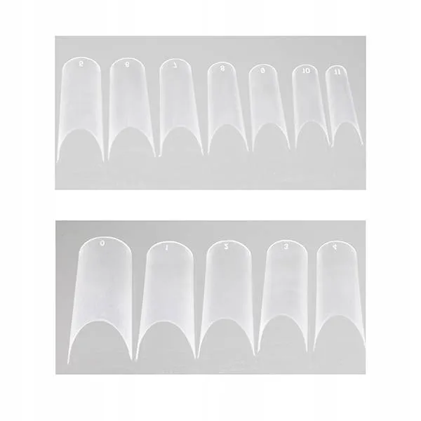 Em nail LUXURY Tipsy tunelowe proste clear 504 szt