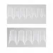 Em nail LUXURY Tipsy tunelowe proste clear 504 szt