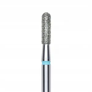 Staleks Frez Diamentowy Zaokrąglony Walec Niebieski 2,3/ 8 mm