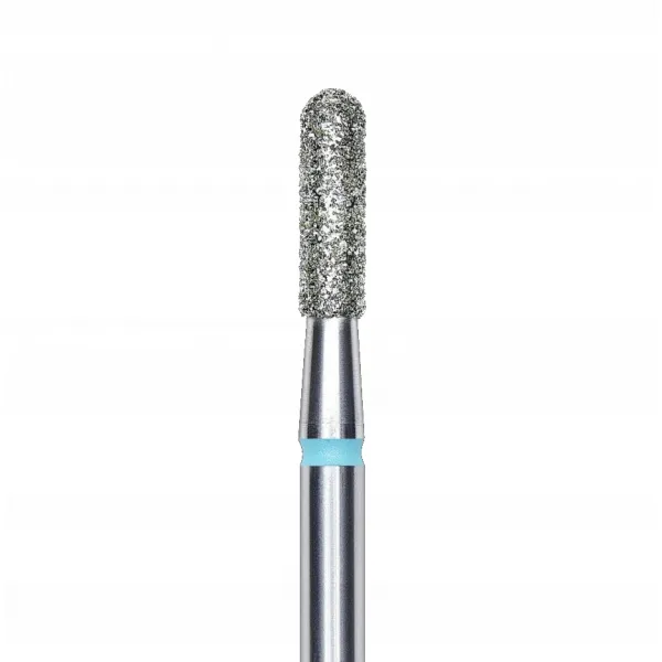 Staleks Frez Diamentowy Zaokrąglony Walec Niebieski 2,3/ 8 mm