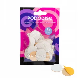 Staleks Pododisc Białe Nakładki M 80 grit 50 szt
