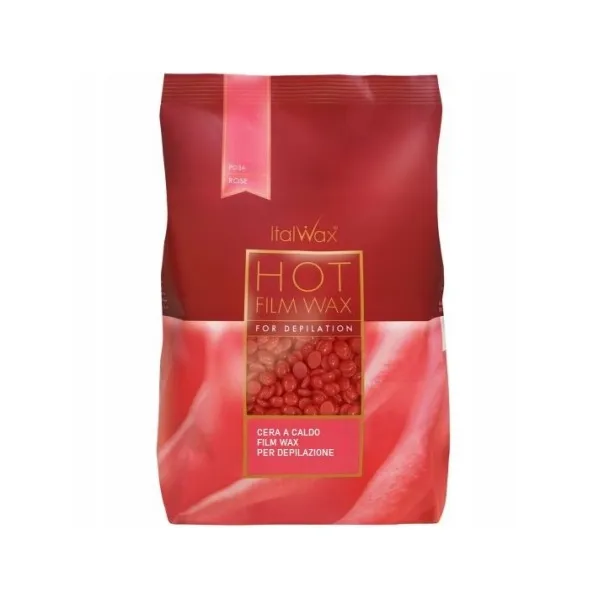 Wosk PEREŁKI bez pasków Róża - 1 kg ItalWax