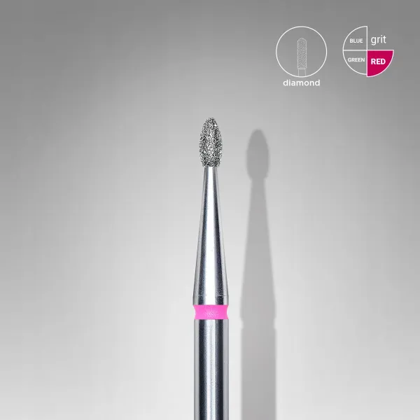 Staleks Frez Diamentowy Oliwka Czerwona 1,6/ 3,4 mm