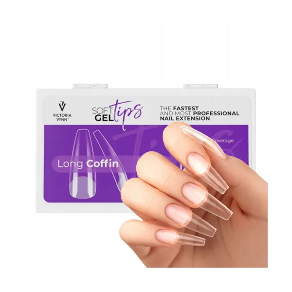 Victoria Vynn Soft Gel Tips Long Coffin 500 szt