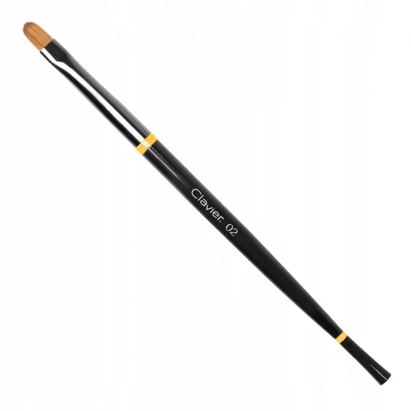 Clavier Pędzelek Do Żelu Okrągły Czarny 02 9 mm/ 6 mm