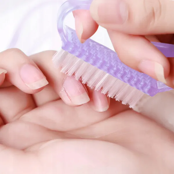 Szczoteczka do manicure i pyłu mała fioletowa