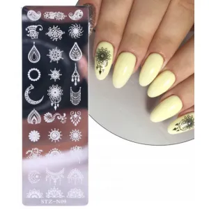 Blaszka ze wzorkami do stempli Jewellery STZ-N09