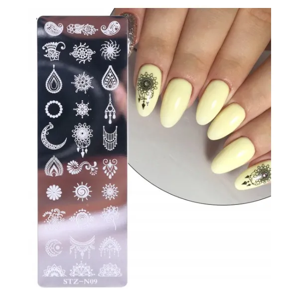 Blaszka ze wzorkami do stempli Jewellery STZ-N09