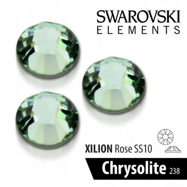 Ozdoba Cyrk. Swarovski SS10 238 Chrysolite 50 szt