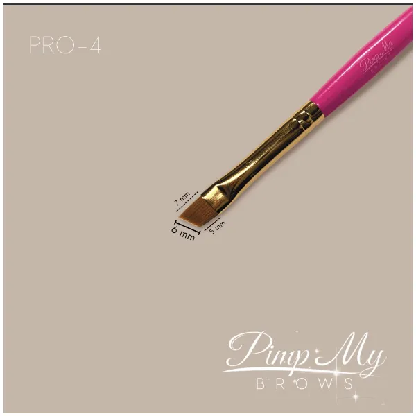 PĘDZEL DO BRWI SKOŚNY PIMP MY BROWS PRO 4