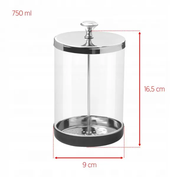 Pojemnik szklany do dezynfekcji narzędzi 750 ml
