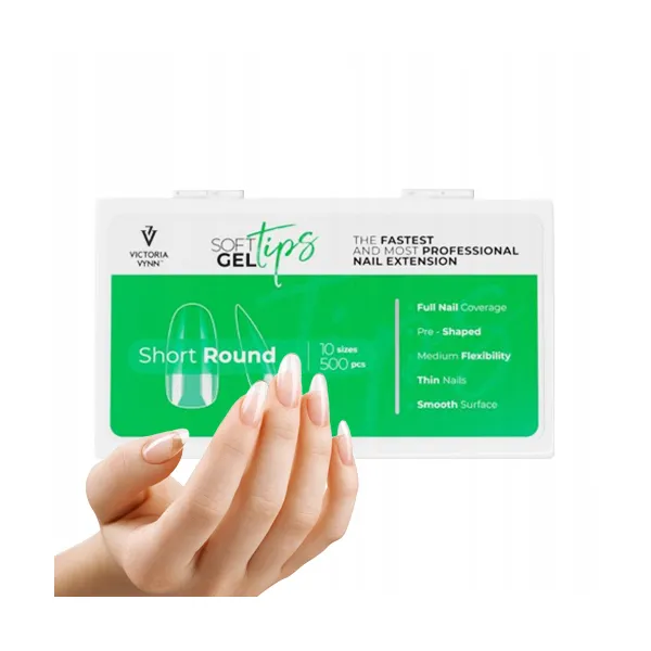 .Victoria Vynn Soft Gel Tips Short Round