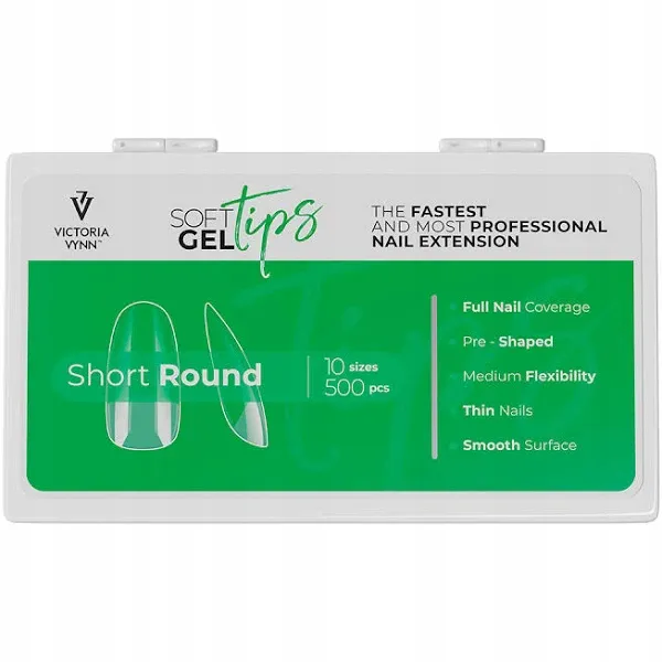 .Victoria Vynn Soft Gel Tips Short Round