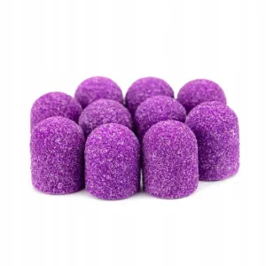 KAPTURKI DO PEDICURE 7 MM 80 grit 10 SZT FIOLETOWY