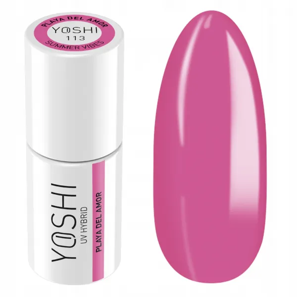 Yoshi Lakier Hybrydowy Summer Vibes Nr 113 Playa Del Amor 6 ml