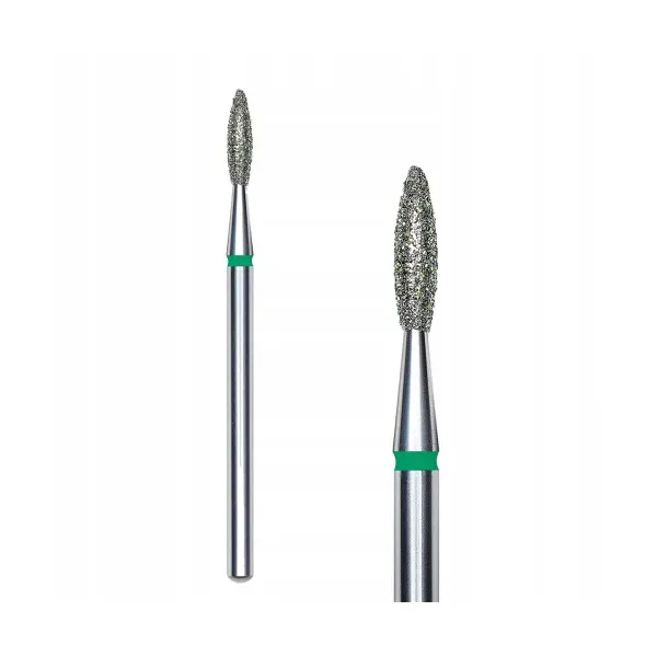 Staleks Frez Diamentowy Płomyk Zielony 2,1/8 mm