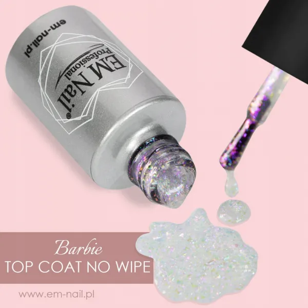Em Nail Top Coat No Wipe Barbie 6 ml
