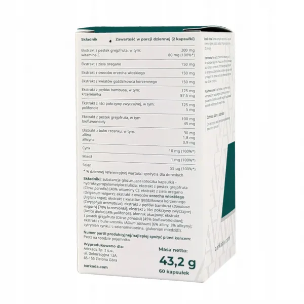 Arkada Myko+ Naturalny Suplement Diety 60 Kapsulek