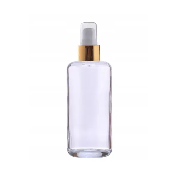 .Butelka 200 ml, szkło, złota pompka