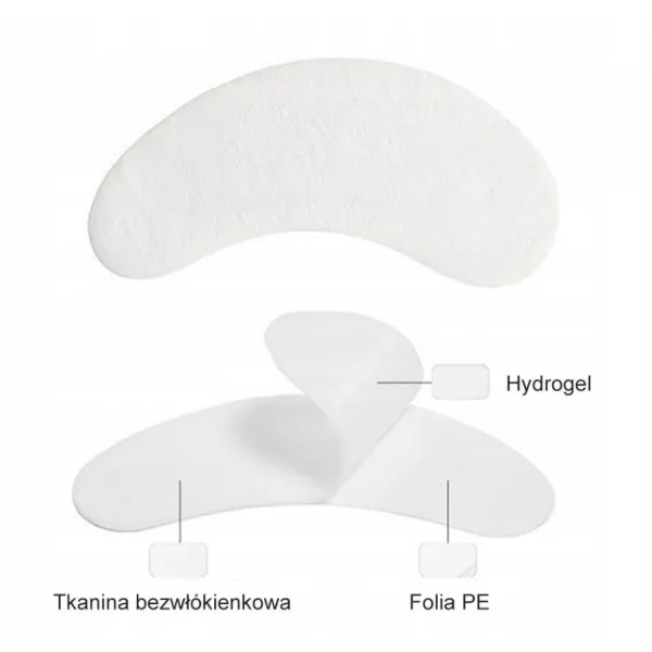 PŁATKI POD OCZY ŻELOWE SREBRNE HYDROGEL 100 SZT/50 PAR
