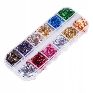 Clavier Pozłotko Folia Chrom w Płatkach Nr 75 12 Kolorów