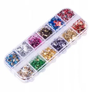 Clavier Pozłotko Folia Chrom w Płatkach Nr 74 12 Kolorów