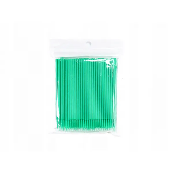 Miko aplikatoey do rzęs 2 mm zielone 100 szt