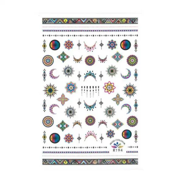 Naklejki do paznokci cienkie ornamenty R194