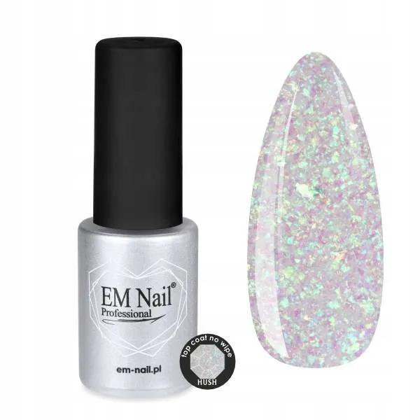 Em Nail Top Coat Hush No Wipe 6 ml