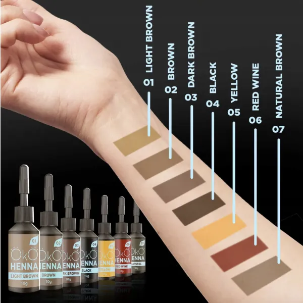 Henna pudrowa do brwi OkO #01 Light brown 5g