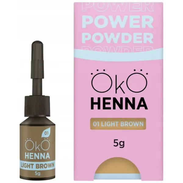 Henna pudrowa do brwi OkO #01 Light brown 5g