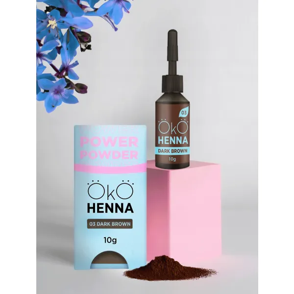 Henna pudrowa do brwi OkO #03 dark brown 10g