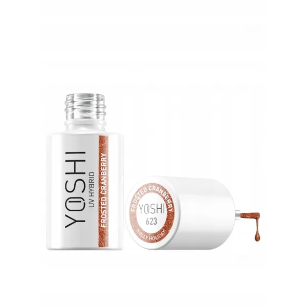 Yoshi Lakier Hybrydowy Holly Hollyday Nr 623 Frosted Cranberry 6 ml