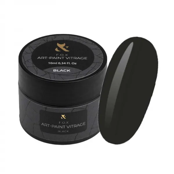 Fox Art-Paint Vitrage Gel Black 10 ml