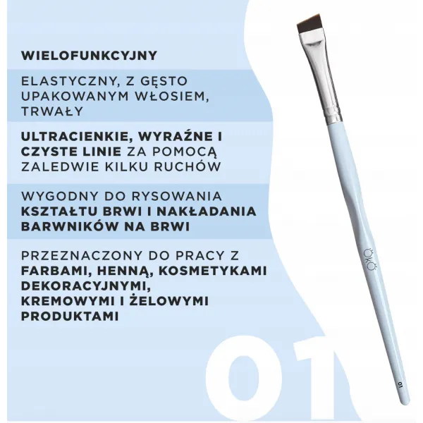 Oko Pędzelek Do Stylizacji Brwi Duży Skośny Nr 1