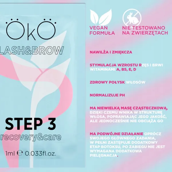 Oko Żel Do Laminacji Rzęs i Brwi Step 3 Recovery&Care Saszetka 1 ml