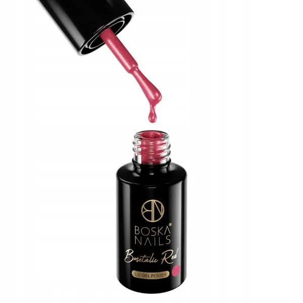 Boska Nails Lakier Hybrydowy Nr 395 Bmetalic Red 6 ml