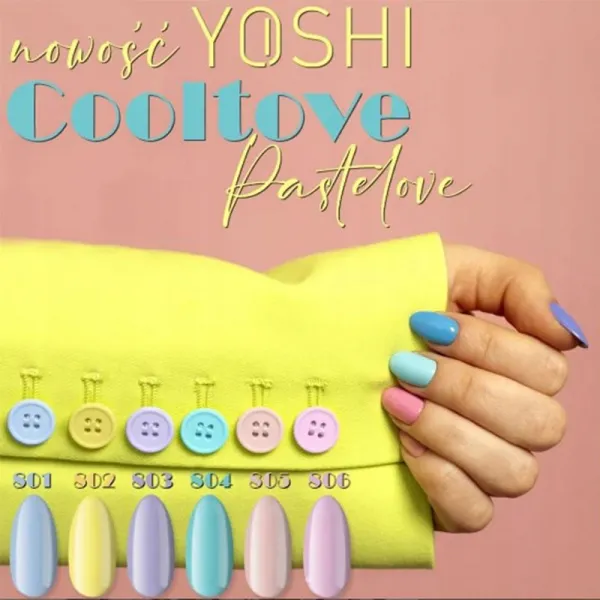 Yoshi Lakier Hybrydowy Cooltove Pastelove Nr 806 Pink Panther 6 ml