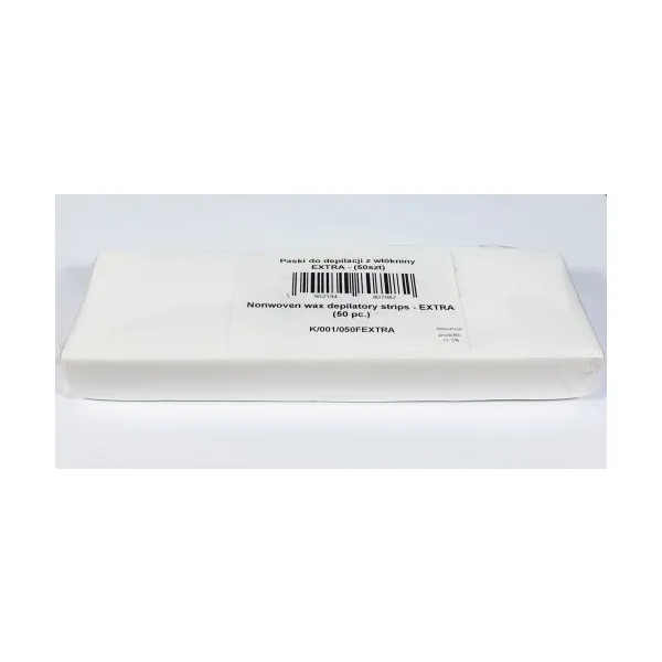 PASKI DO DEPILACJI CIĘTE 7X21CM WŁÓKNINA EXTRA 50SZT BIAŁE