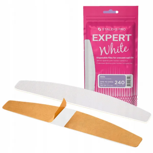 Staleks Białe Nakładki Łódka Expert 42 240 grit 50 szt