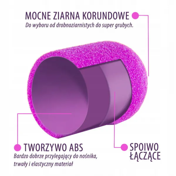 Kapturki Do Pedicure Brązowe 10 mm 100 grit 10 szt