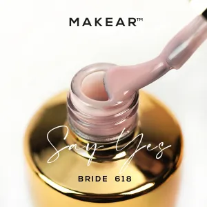 Makear Lakier Hybrydowy Półtransparentny Say Yes 618 Bride 8 ml