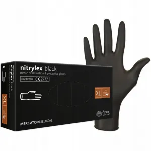 Mercator Rękawiczki Nitrylowe XL Black 100 szt/ 50 par