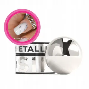 Metallic Gel metaliczny żel do zdobień płynny metal srebrny Makear 5ml