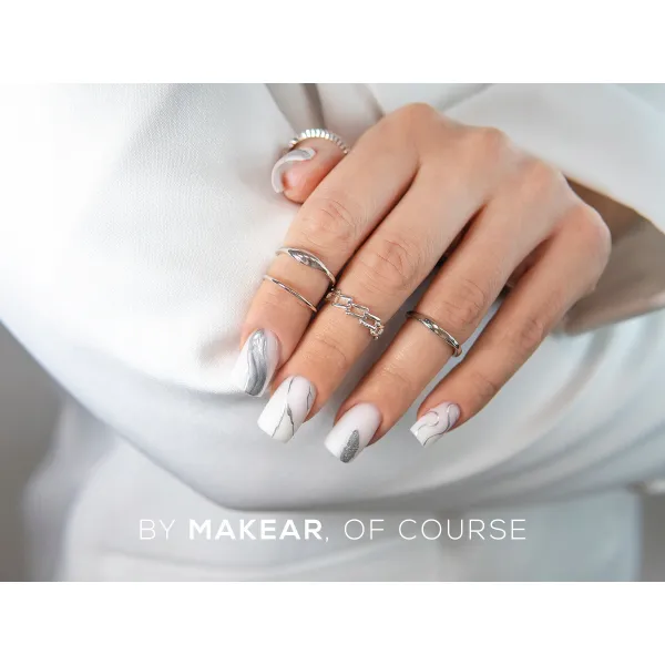 Metallic Gel metaliczny żel do zdobień płynny metal srebrny Makear 5ml