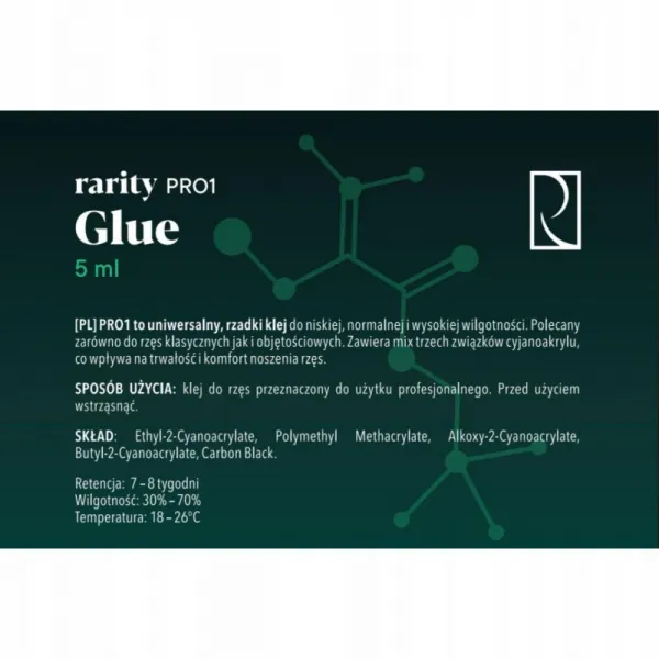 Klej do sztucznych rzęs Rarity PRO 1 (5ml)