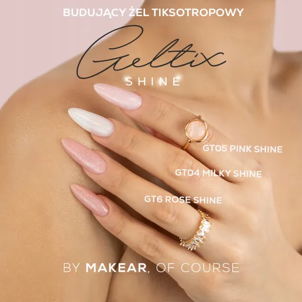 Makear Geltix Shine Tiksotrope Builder Gel Żel Milky Shine GT04 15 ml
