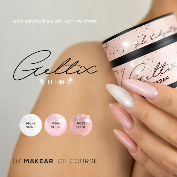 Makear Geltix Shine Thixotrope Builder Gel Żel Rose Shine GT06 15 ml