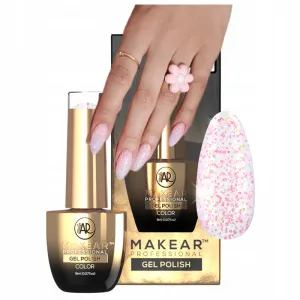 Makear Gel Polish lakier hybrydowy 8ml 625 Happines RÓŻOWY brokat DAISY