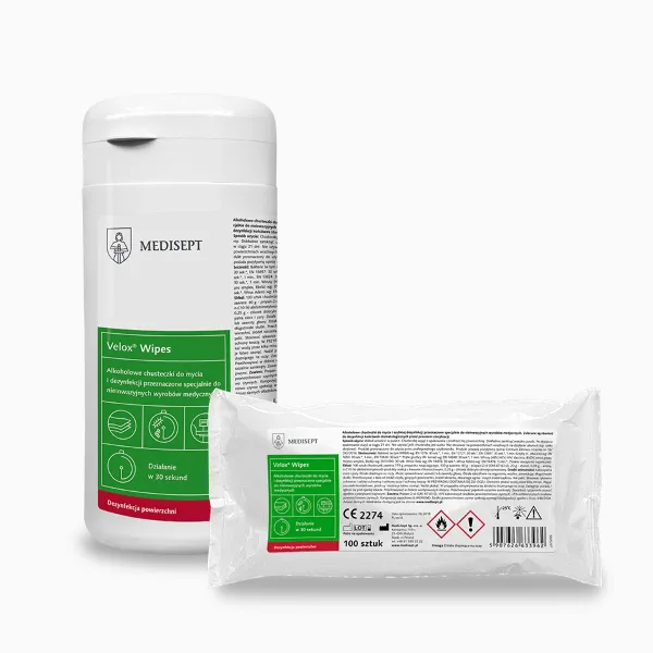 Medisept Velox Wipes Alkoholowe Chusteczki Wkład 100 szt